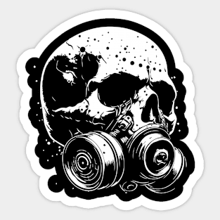 skull gasmask Sticker